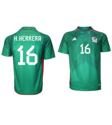 Mexico Hector Herrera #16 Hjemmebanetrøje VM 2022 Kort ærmer